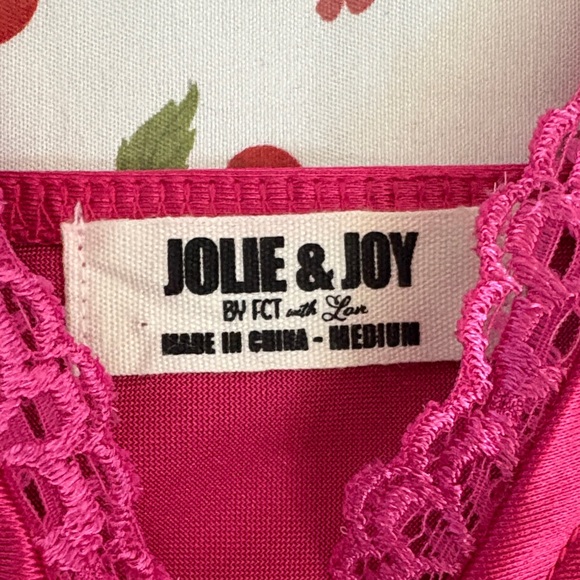 New Pink Lace Trim Cami Top - Picture 6 of 6